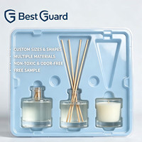 Emballage personnalisé en blister pour cire fondante, support en plastique transparent pour bougies, insert à cavités, vente en gros