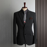 Jas Formal Bisnis Profesional Pria Model Baru Slim Fit Single Breasted Dua Kancing Bahan TR Tenun untuk Pakaian Pernikahan