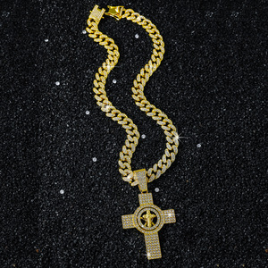 สร้อยคอจี้รูปกางเขนหมุนได้ ดีไซน์ใหม่ทันสมัย สไตล์ฮิปฮอป สวยงาม เรียบง่าย สำหรับผู้ชาย เครื่องประดับแฟชั่น - Product Image 3