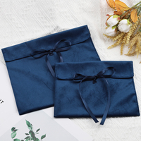 Boîte-cadeau d'enveloppe de satin de velours imprimé de logo personnalisé sac d'enveloppe d'emballage pochette d'enveloppe de velours de poussière cosmétique d'enveloppe de sous-vêtements doux