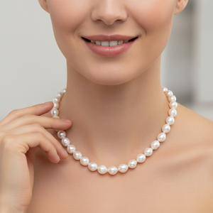 สร้อยคอมุกน้ำจืดเงินแท้ 925 คุณภาพสูง ขายดี ขนาด 6-8 มม. สีขาว สำหรับผู้หญิง ของขวัญงานแต่งงาน GRA - Product Image 6