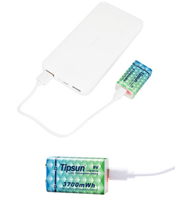 9volt al litio usb batterie ricaricabili per con micro porta usb di ricarica - Product Image 4