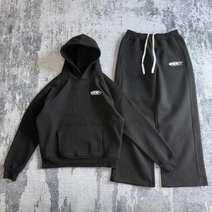 MS927 özel nakış Hoodies Set kazak Hoodies ve <span class=keywords><strong>Sweatpants</strong></span> seti Baggy Fit erkek ceketler erkekler için eşofman - Product Image 1