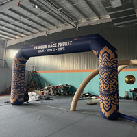 Arche publicitaire gonflable personnalisée avec éclairage LED pour la décoration d'événements sportifs en extérieur