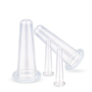 Silicone <b>Cupping</b> <b>Set</b> Facial Massage Cup Single Hole Food Grade Health Care Moisture Absorbing For Face Body Therapy - Product Image 2