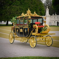 Meilleures ventes 2025 : Carrosse royal rouge tiré par des chevaux, type limousine, transport spécial OEM, acier inoxydable, 1 à 5 personnes