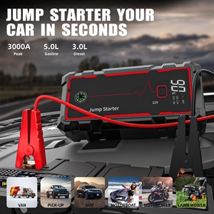 Compresseur d'air numérique portable 8000 mAh pour pneus de voiture, démarreur de secours, pompes à air multifonctionnelles pour voitures, camions, motos - Product Image 2