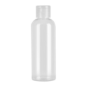 Botella de Plástico Transparente con Tapa Abatible, 30ml 50ml 100ml, Cilíndrica, para Cosméticos, Recargable, Material PET - Product Image 4