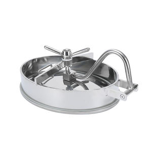 사용자 정의 안쪽으로 열린 580*480 타원형 맨홀 탱크 위생 스테인레스 스틸 <span class=keywords><strong>Inox</strong></span> 304 거울 광택 맨홀 커버 - Product Image 3