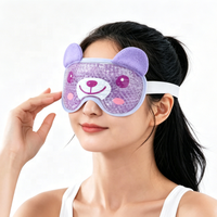 Masque oculaire en gel de perles chaud/froid à motif animal mignon, réutilisable pour soulager les poches sous les yeux - Vente en gros