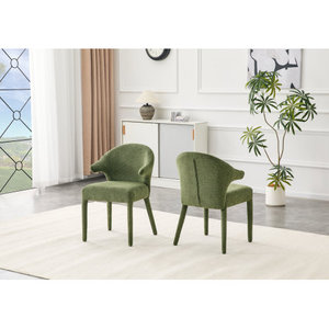 Modern Convertible Boucle Fabric <b>Dining</b> <b>Armchair</b> Metal Legs High-Resilience Sponge for Home <b>Dining</b> Room Bedroom Hotel Use - Product Image 3