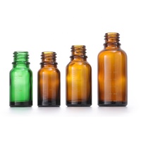 Meilleure vente de 10ml 15ml 20ml 30ml Bouteille d'huile essentielle ambrée Flacon compte-gouttes gradué en verre avec compte-gouttes en aluminium