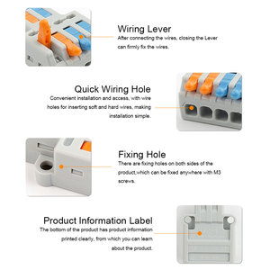 Kit <span class=keywords><strong>de</strong></span> connecteurs à levier DIY GO 40 pièces, assortiment compact <span class=keywords><strong>de</strong></span> connecteurs <span class=keywords><strong>de</strong></span> raccordement pour bornes <span class=keywords><strong>de</strong></span> connexion rapide <span class=keywords><strong>électrique</strong></span> - Product Image 4
