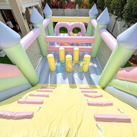 Château plein d'entrain gonflable de parcours d'obstacles de videur de jeux extérieurs commerciaux avec la glissière
