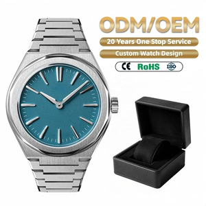 Montre mécanique à remontage manuel Miyota 9015, luxe, titane, 38 mm, ultra-fine, montre habillée, logo personnalisé, fabricant OEM. - Product Image 1