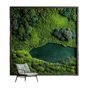 <span class=keywords><strong>Tableau</strong></span> mural en <span class=keywords><strong>mousse</strong></span> véritable avec cadre en bois, peintures de <span class=keywords><strong>mousse</strong></span> artificielle de haute qualité pour la décoration intérieure et paysagère, décorations de Pâques - Product Image 3