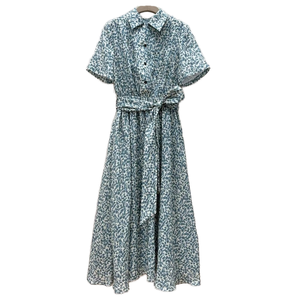 Vestido de Lujo para Mujer, Estilo Verano 2026, Estampado Floral Vintage, con Lazos, Manga Corta, Midi, Antiarrugas, Corte en A, Venta al Por Mayor - Product Image 4