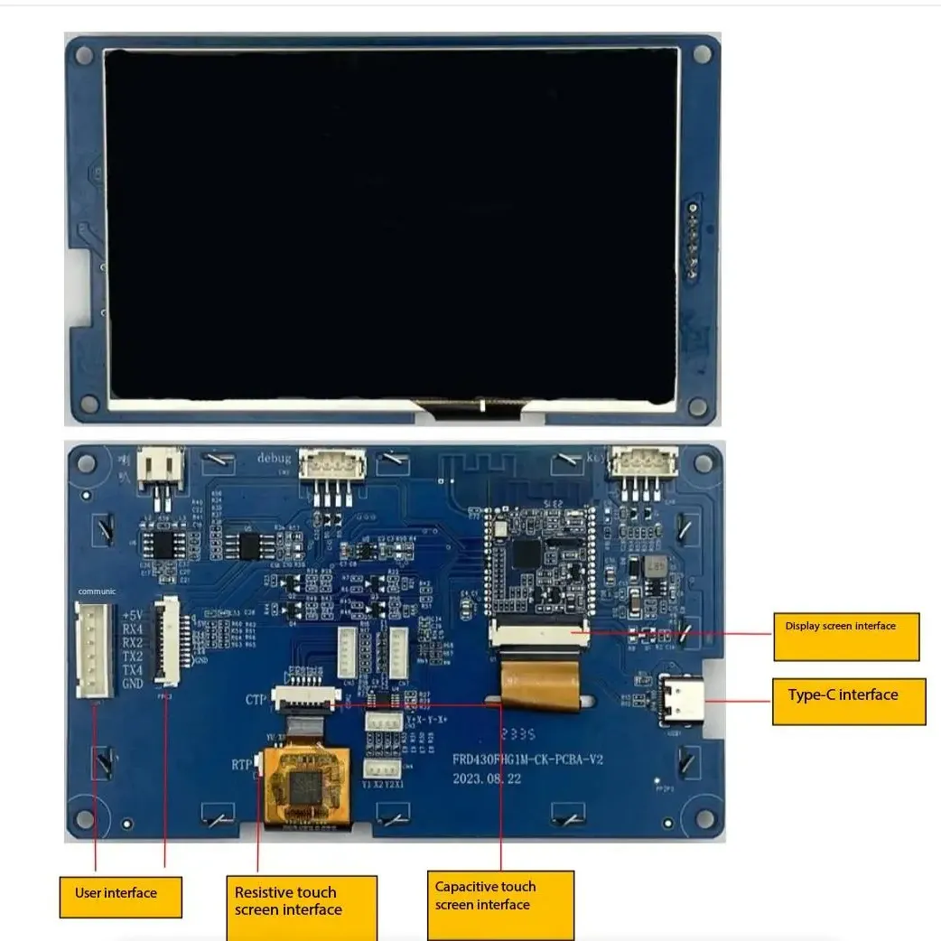 LCDモジュールの世代のための0.96から10.1インチの範囲のOEM TFTLCDディスプレイモジュールサイズ