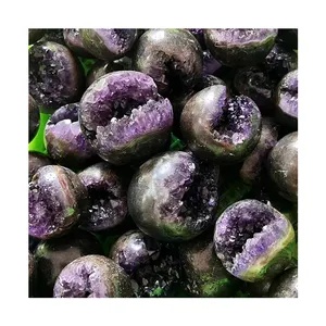 Bulk Atacado Cristais Naturais Pedras De Cura Ágata Ametista Geode Druzy Crystal Cluster Esfera Bolas Para Fengshui