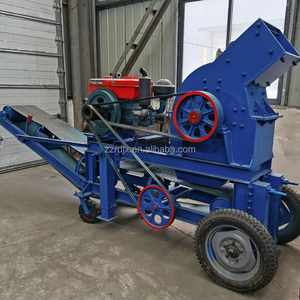 Máy nghiền búa động cơ diesel mini di động, máy nghiền đá nhỏ, máy nghiền than, kính, quặng vàng, đá, giá máy nghiền đá - Product Image 6