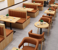 Chaise de table de restaurant occidental Combinaison de nouilles Barbecue Snack Burger Teahouse Booth Sofa pour villa et salle à manger Matériau en bois