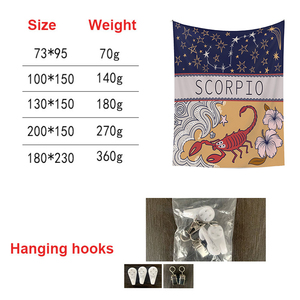 Astrologie 12 Constellations Signe du Zodiaque Tapisserie Tissu Doux <span class=keywords><strong>Tenture</strong></span> <span class=keywords><strong>Murale</strong></span> pour Chambre - Product Image 2