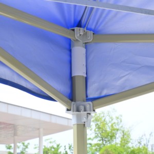 Carpa Promocional Hexagonal Plegable de 3x4.5m, Color Verde Polvoriento, Estructura de Acero, Toldo con Logotipo Personalizado para Exhibición de Vendedores en Mercados y Ferias al Aire Libre - Product Image 3