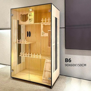 OUFA Personnalisé Moderne Intérieur Chien Chat Meubles Maison Transporteurs Faits à la Main Petit Animal Armoire Maisons Cages Pour Animaux De Compagnie - Product Image 5