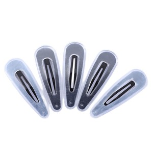 Ensemble de pinces à cheveux en forme de larme, 5 cm, en acrylique, transparentes, couleur gelée, pour enfants et adultes, usage quotidien - Product Image 5