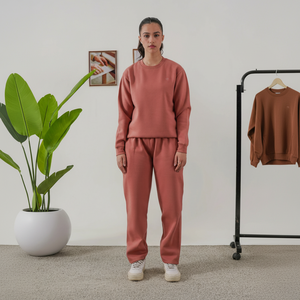 Top Selling 350G New <b>Fleece</b> Sweatshirt Custom Sports Team Unisex Sweatpants and Hoodie Sweatsuit <b>Women</b> Lounge Wear <b>Joggers</b> Set - Product Image 1