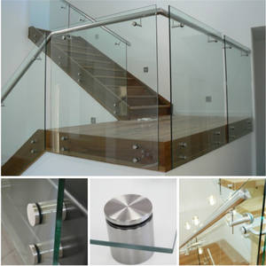 Prima Fabrication Verre Vis <span class=keywords><strong>En</strong></span> Acier Inoxydable Verre Montage Entretoise Verre Rampe Escalier Kits Matériel - Product Image 3