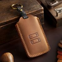 Convient pour la coque de clé de voiture Renault Duster Koleos Captur Espace, accessoires de voiture, sac en cuir, coque de clé à distance