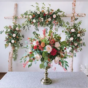 D050748 düğün backdrop arch wisteria duvar ipek güller düğün kemer çiçek bahçe düğün zemin evlilik dekorasyon