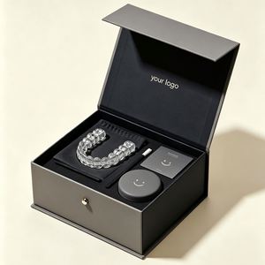Luxury Eco-Friendly Reusable Orthodontic Clear Aligner Box Magnetic Closure UV Printed Logo for Dental Treatment Accessories - Product Image 2