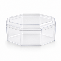 Boîte Cadeau Octogonale en Plastique Transparent Vide pour Biscuits, Bonbons, Ginseng, Ganoderma, Cordyceps – Emballage de Présentation en Gros