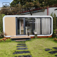 Maison capsule portable Apple personnalisée de 20 m², installation facile, maison préfabriquée en conteneur, pod mobile, résidence modulaire extensible