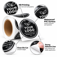 Étiquettes autocollantes personnalisées imperméables en rouleau, autocollants en PVC avec logo imprimé UV sélectif, étiquettes en vinyle pour l'emballage alimentaire et des boissons