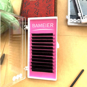 Fibra de alta calidad. 03 Cachemira negra mate Volumen esponjoso oscuro Faux Mink Easy Fan Bandeja para extensiones de pestañas - Product Image 1