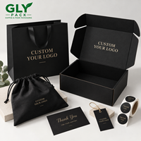 Boîtes d'expédition en carton ondulé noir de luxe avec logo personnalisé, grandes boîtes d'emballage en papier recyclable pour chaussures et chapeaux