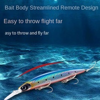 Leurre de pêche imprimé 155 mm 30 g, type Minnow, pour pêche en eau profonde, leurre dur artificiel coulant pour eau salée, avec hameçons ABS pour poissons d'eau douce