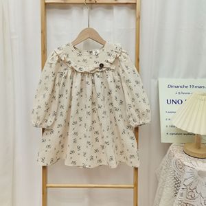 Otoño nuevo vestido de niña Mori Floral encaje Ins versión coreana dulce burbuja manga ganchillo ODM suministro para niños para primavera - Product Image 4
