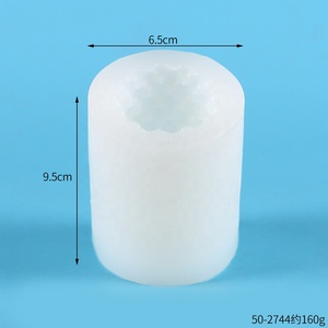 Cetakan lilin silinder alat tanah liat buatan tangan silikon grosir cetakan Resin kue lilin seni - Product Image 6