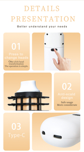 فرشاة تمليس الشعر اللاسلكية 3 في 1 من MRY، مكواة مسطحة وفرشاة تجعيد، بطارية 5000 مللي أمبير، أربعة مستويات حرارة، أداة تصفيف الشعر محمولة - Product Image 6