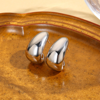 Pendientes de joyería de moda de calidad, pendientes de aro triangulares plegados de plata 925 para mujer, venta al por mayor