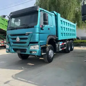 Caminhão basculante usado para construção urbana, 371hp, 375hp, 6x4, caminhão pesado, azul, vermelho, para exportação, em oferta