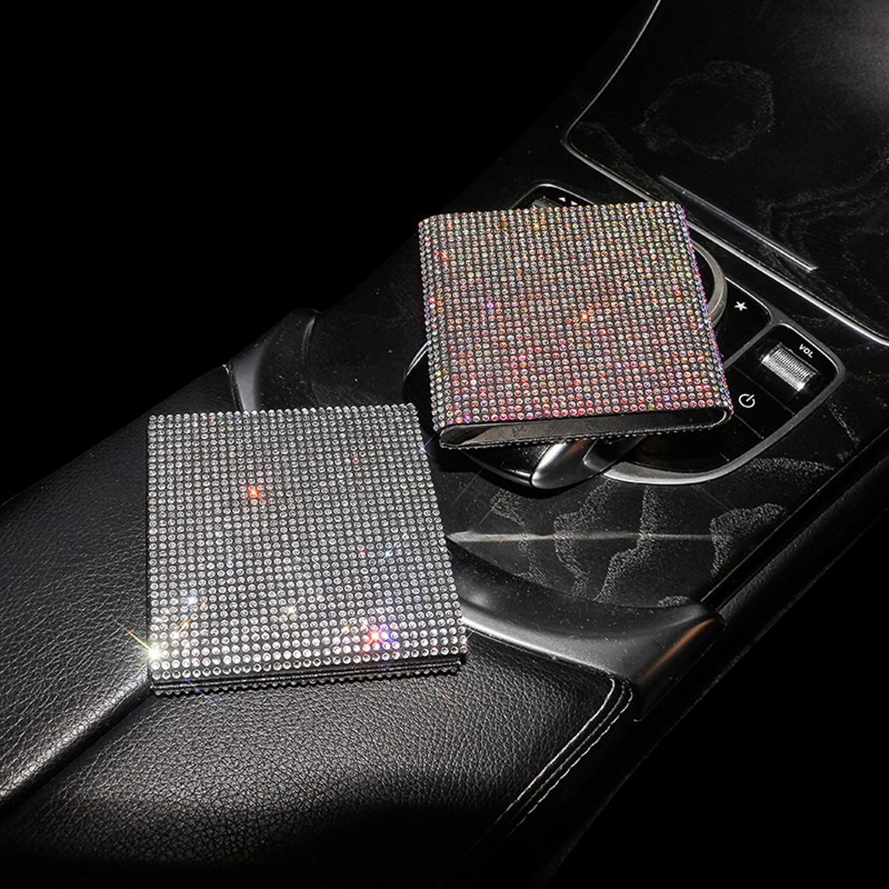 Розовый, сделанный на заказ, со стразами, блестящий, портативный карманный, для сигар, визитница, банковским чехлом, металлический портсигар, держатель для 10 сигарет