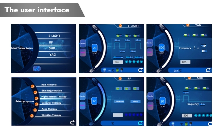 3 in 1 ipl machine interface