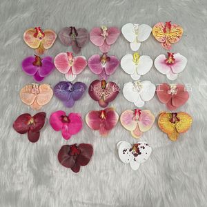 Fleur artificielle Junheyuan Phalaenopsis, branche unique, grande tête, pour pince à cheveux DIY, décoration de mariage, décoration intérieure - Product Image 1