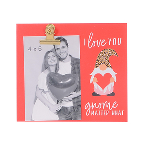 Marco de Fotos de Madera Moderno Hecho a Mano de 7''x8'' con Diseño de Logotipo Personalizado para Boda, con Clip para el Día de San Valentín - Product Image 5