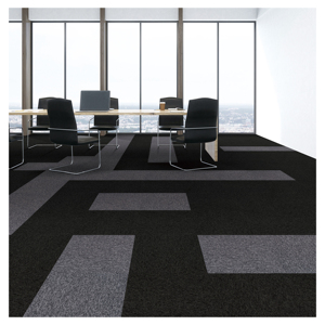 Alfombra de Baldosas para Hogar, Dormitorio u Oficina, con Respaldo Acolchado de PVC, 50x50 cm, Cuadradas, de Nailon Lavable, Antimicrobianas, con Pelo Cortado, Jacquard, Ecológicas - Product Image 1